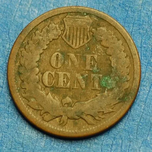 🌟1865 Indian Head Cent Penny 1c Lot w1084🌟FANCY 5 STYLE **SUPER RARE TYPE** - Picture 2 of 2